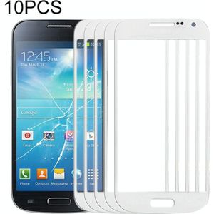 10 PCS front screen buitenste glazen lens voor Samsung Galaxy S IV mini / i9190 (wit)