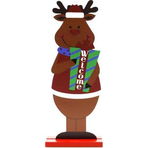 3 PCS Kerst festival decoraties houten figuur desktop decoratie  specificatie: Elk Cadeau
