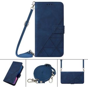 For Nokia XR20 Crossbody 3D Embossed Flip Leather Phone Case(Blue)
