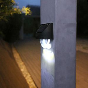 2 stks Outdoor Solar Mirror Wall Light Garden Decoration (White Light)