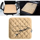 Auto USB Stoelverwarming kussen warmere dekking winter verwarmde warme mat  stijl: hartvorm (Beige)