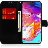 Voor Galaxy A70 effen kleur kleurrijke magnetische Buckle horizontale Flip PU lederen draagtas met houder & kaartsleuven & portemonnee & Lanyard (goud)