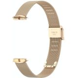 Voor Fitbit Luxe Clip-on metalen vervangende band horlogeband (champagne goud)
