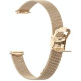 Voor Fitbit Luxe Clip-on metalen vervangende band horlogeband (champagne goud)