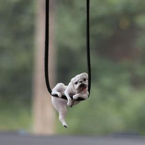 Kleine Bulldog schattige hond auto achteruitkijkspiegel hanger