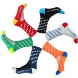Fietsen sokken mannen vrouwen racefiets sokken outdoor Racing ademend basketbal voetbal sokken (oranje)
