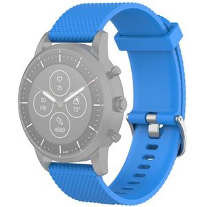 22mm Texture Siliconen Polsband Horloge Band voor Fossil Hybrid Smartwatch HR  Male Gen 4 Explorist HR  Male Sport (Sky Blue)