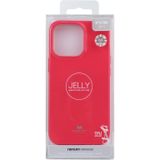 Goosspery Jelly Full Coverage Soft Case voor iPhone 13 Pro (Rose Red)