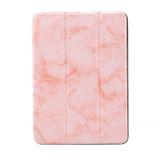 Marmeren textuur patroon horizontale Flip lederen case voor iPad mini 2019  met drie-opvouwbare houder & Pensleuf & slaap/Wake-up functie (roze)