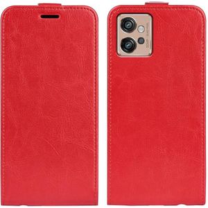 Voor Motorola Moto G32 R64 Textuur Verticale Flip Lederen Telefoon Case (Rood)