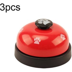 3 stks huisdier speelgoed training genaamd diner kleine bel voetafdruk ring hondenspeelgoed