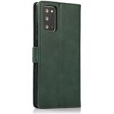 For Samsung Galaxy Note20 Calf Texture 2 in 1 Detachable Magnetic Back Cover Horizontal Flip Leather Case with Holder & Card Slots & Wallet & Photo Frame(Green)