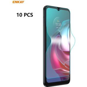 Voor Motorola Moto G30 / G20 / G10 10 PCS ENKAY Hat-Prince Full Glue Full Coverage Screen Protector Explosieveilige Hydrogel Film