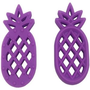 5 stuks ananas silicone bijtringen Baby's bijtende hanger verpleging zachte silicone veilig speelgoed voor verzachten kinderziekten baby (paars)