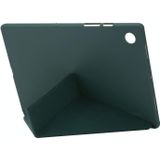 Voor Samsung Galaxy Tab A8 10.5 2021 Deformatie Transparante Acryl Horizontale Flip PU Lederen Tablet Case