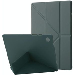 Voor Samsung Galaxy Tab A8 10.5 2021 Deformatie Transparante Acryl Horizontale Flip PU Lederen Tablet Case