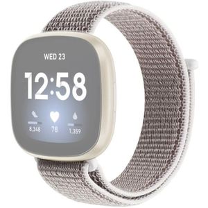 Voor Fitbit Versa 3 nylon loop vervangende band watchband (Seashell Kleur)