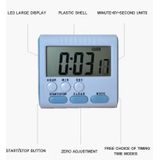 Keuken timer 24 uur digitale wekker LCD-scherm magnetische backing voor koken bakken (oranje)