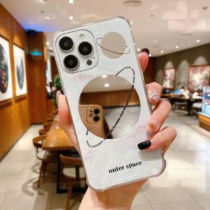 Voor iPhone 14 Pro Color Painted Mirror Phone Case (Out Space)