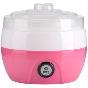 Elektrische automatische yoghurt maker machine yoghurt DIY gereedschap Kithchen plastic container 220V capaciteit: 1L (roze)
