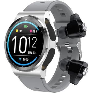 GT69 1.3 inch IPS Touchscreen IP67 Waterdichte Bluetooth Oortelefoon Smart Watch  Slaap Monitoring / Hartslag Monitoring / Bluetooth Call (Silver Black)