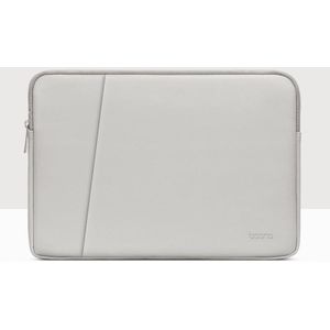 BAONA BN-Q001 PU lederen laptoptas  kleur: dubbellaags grijs  maat: 13/13.3 / 14 inch