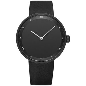 Yazole eenvoudige mode quartz paar horloge (521 zwarte schaal zwarte lade zwarte riem)