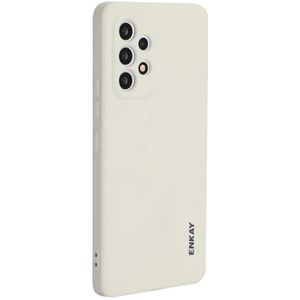 Voor Samsung Galaxy A53 5G Enkay Liquid Silicone Soft Shockproof Phone Case (Beige)