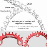 MOTSUV ronde smalle brede Chainring MTB fiets 104BCD tand plaat onderdelen schijf 32T (zwart)