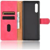Voor LG Velvet Solid Color Skin Feel Magnetic Buckle Horizontale Flip Kalf Textuur PU Lederen case met Holder & Card Slots & Wallet(Rose Red)