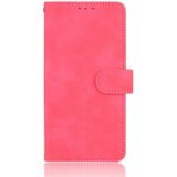 Voor LG Velvet Solid Color Skin Feel Magnetic Buckle Horizontale Flip Kalf Textuur PU Lederen case met Holder & Card Slots & Wallet(Rose Red)