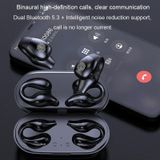 Bluetooth 5.3 draadloze oorclip Ruisonderdrukkende headset Gaming-oortelefoon (met scherm wit)