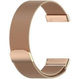 Voor Fitbit Versa 4 Milanese magnetische metalen geweven horlogeband  klein formaat (rosgoud)