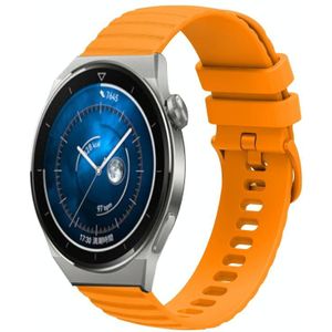 Voor Huawei Watch GT3 Pro 46 mm 22 mm golvend puntpatroon effen kleur siliconen horlogeband