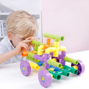 Kinderen Educatieve Plastic Pipe Bouwstenen Geassembleerd Speelgoed 72 PCS / Set