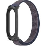 For Xiaomi Mi Band 6 / 5 / 4 / 3 Mijobs GT Nylon Loop Replacement Watchband(Midnight Blue Black)