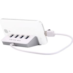 H-506 4 in 1 Micro USB to 4 USB 2.0 Interface Docking Station HUB with Stand Function