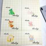 5 Sets Cartoon Animal Baby Shower Invitation Greeting Card(6 PCS/Set Including Envelopes)