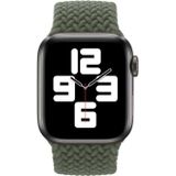 Nylon Single-turn Gevlochten watchband voor Apple Watch Series 6 & SE & 5 & 4 40mm / 3 & 2 & 1 38mm  Lengte:M 145mm(Olijfgroen)