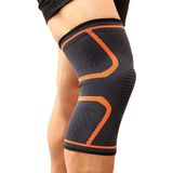 1 paar comfortabele ademende elastische nylon sport brei knie beschermers  maat: L (rood)