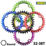 MOTSUV ronde smalle brede Chainring MTB fiets 104BCD tand plaat onderdelen schijf 34T (groen)