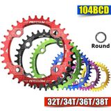 MOTSUV ronde smalle brede Chainring MTB fiets 104BCD tand plaat onderdelen schijf 34T (groen)