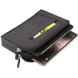 Sporttas Denim Universele telefoon tas taille voor 6.4 ~ 6 5 inch Smartphones  maat: XL (zwart)