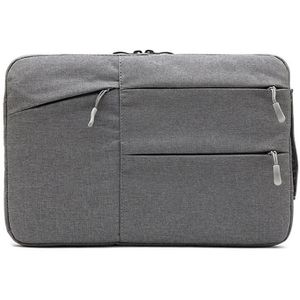 Zipper Type Polyester Business Laptop Liner Tas  Grootte: 15.6 Inch (Lichtgrijs)