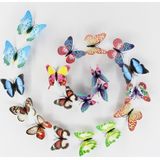 100 stuks mode lichtgevende vlinder met broche simulatie koelkast magneten muur Sticker tuin decoratie  willekeurige kleur levering