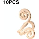 10 PCS eenvoudige vinger op metalen oorclip (01 goud 0377)