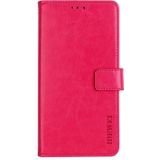 Voor iPhone X idewei Crazy Horse Texture Horizontale Flip Lederen case met Holder & Card Slots & Wallet(Rose Red)