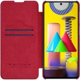 Voor Samsung Galaxy F62 / M62 NILLKIN QIN-serie Crazy Horse Texture horizontale flip lederen hoesje met kaartsleuf (rood)
