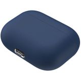 Voor AirPods Pro effen kleur silicone oortelefoon beschermhoes (donkerblauw)