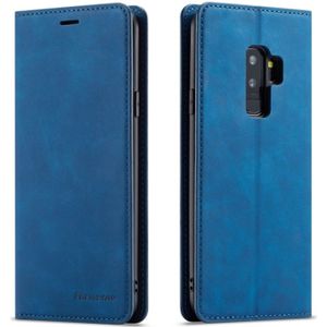Voor Galaxy S9 Forwenw Dream Series olie rand sterke magnetisme horizontale Flip lederen draagtas met houder & kaartsleuven & portemonnee & fotolijstjes (blauw)